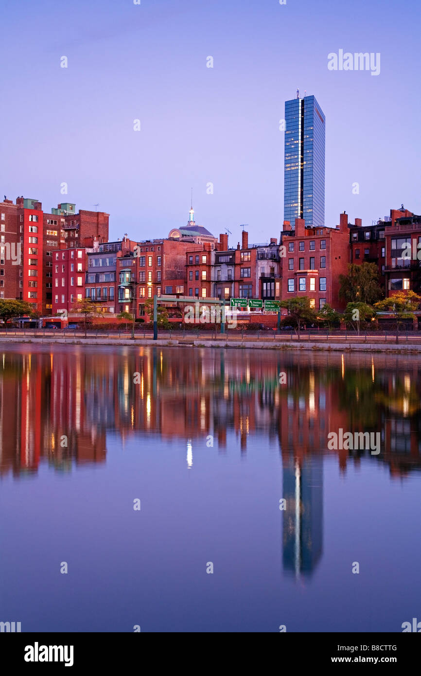 Back Bay Area, Hancock Tower, Boston, Massachusetts, USA Stock Photo
