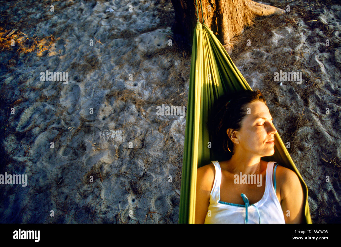 Woman Hammock, Ranong, Southern Thailand Stock Photo