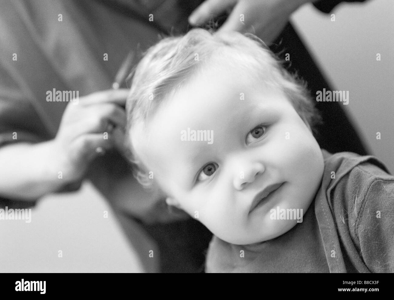 Hair style boy Black and White Stock Photos & Images - Alamy