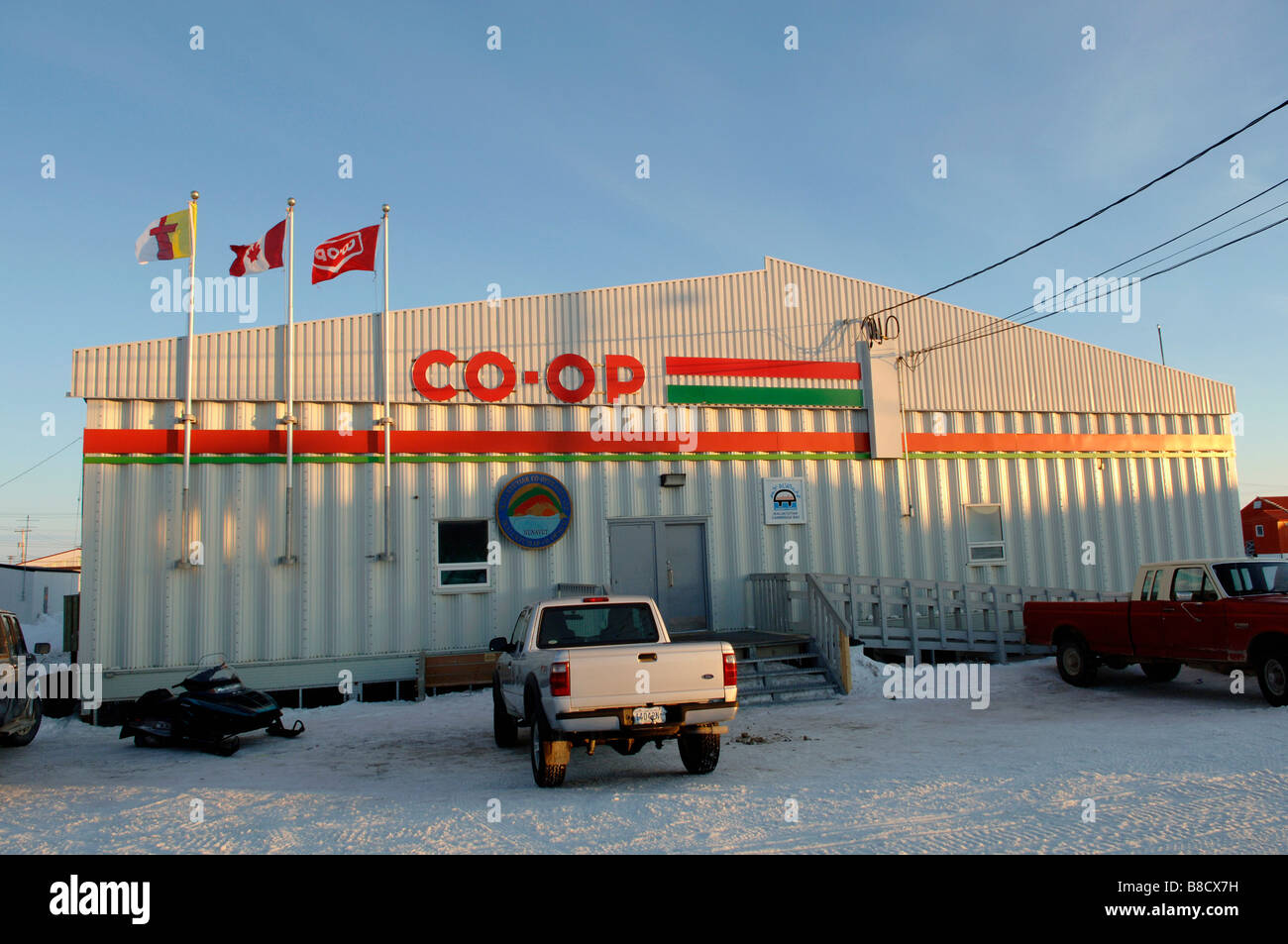 CO-OP Store  11 pm, Cambridge Bay, Nunavut Stock Photo