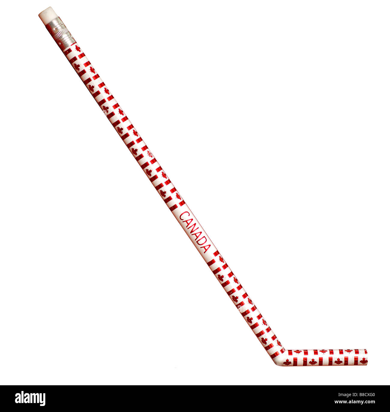 Canada Pencil Bent Like Hockey Stick Stock Photo Alamy