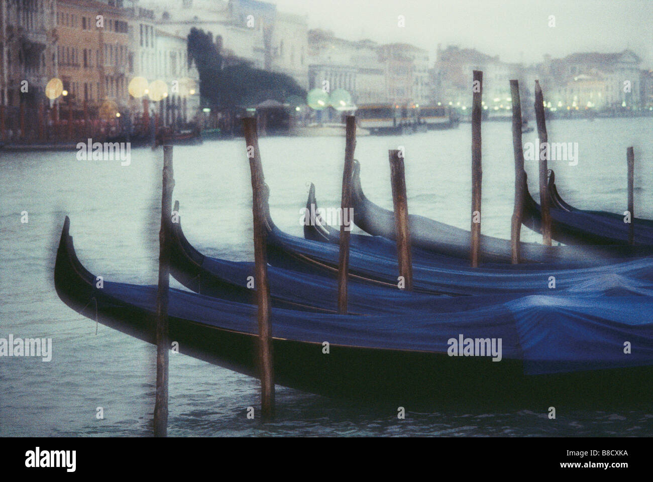 FV2129, David Nunuk; Gondolas Venice, Italy Stock Photo