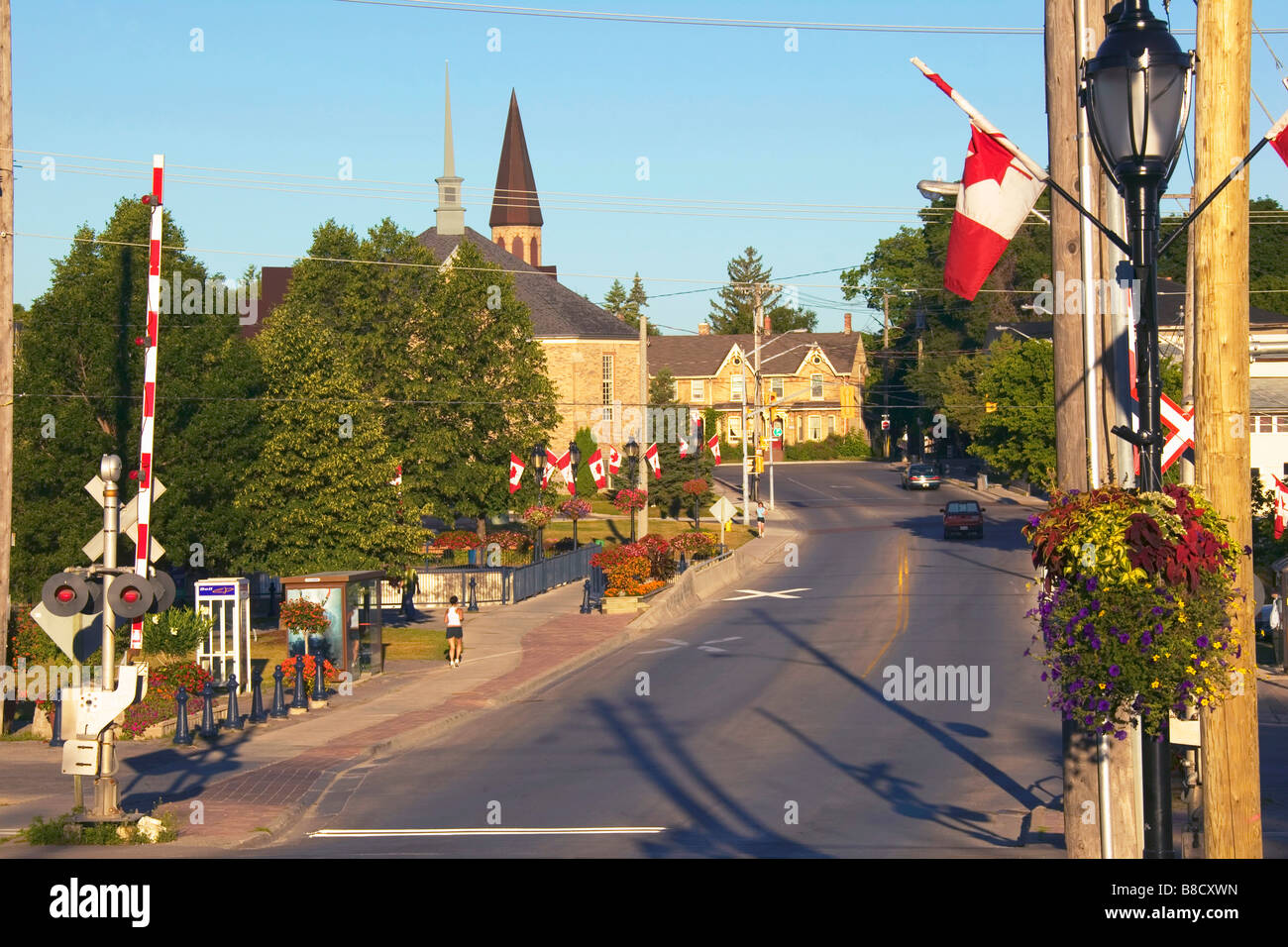 Streetscape, Newmarket,Ontario Stock Photo