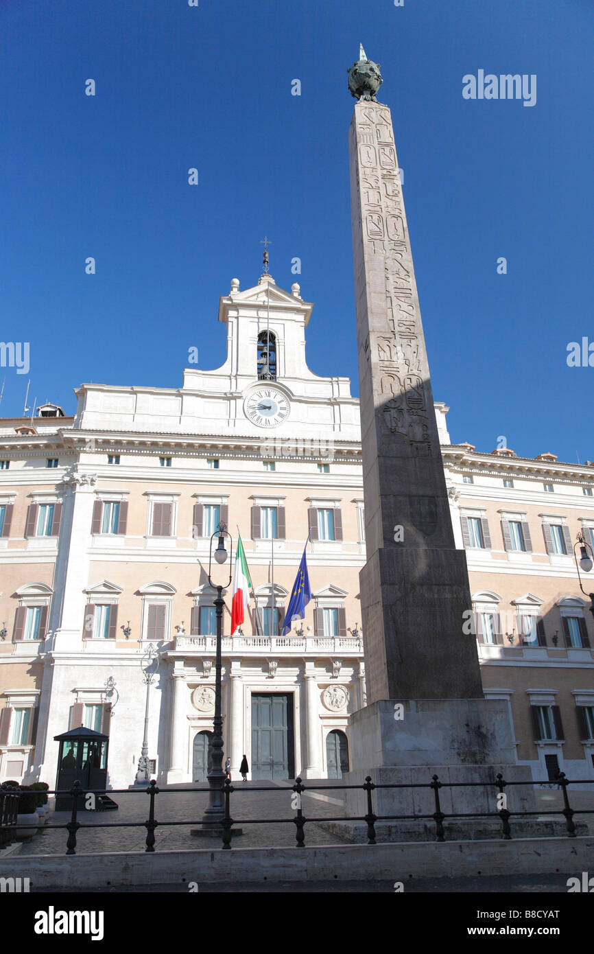 Parliament building, Palazzo di Montecitorio, Rome, Italy Stock Photo ...