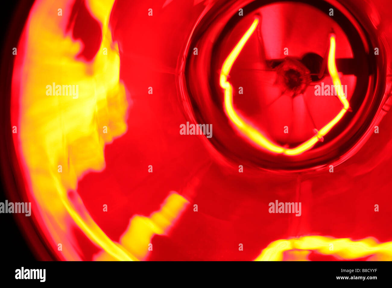reflection of a tungsten filament in an infrared lamp Stock Photo Alamy