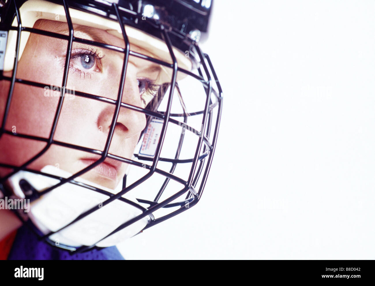 FV2419, Madcow; Profile headshot  young her hockey player Stock Photo