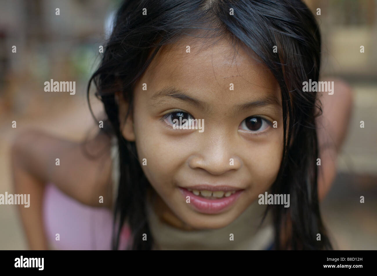Little Girl, Laos Stock Photo - Alamy