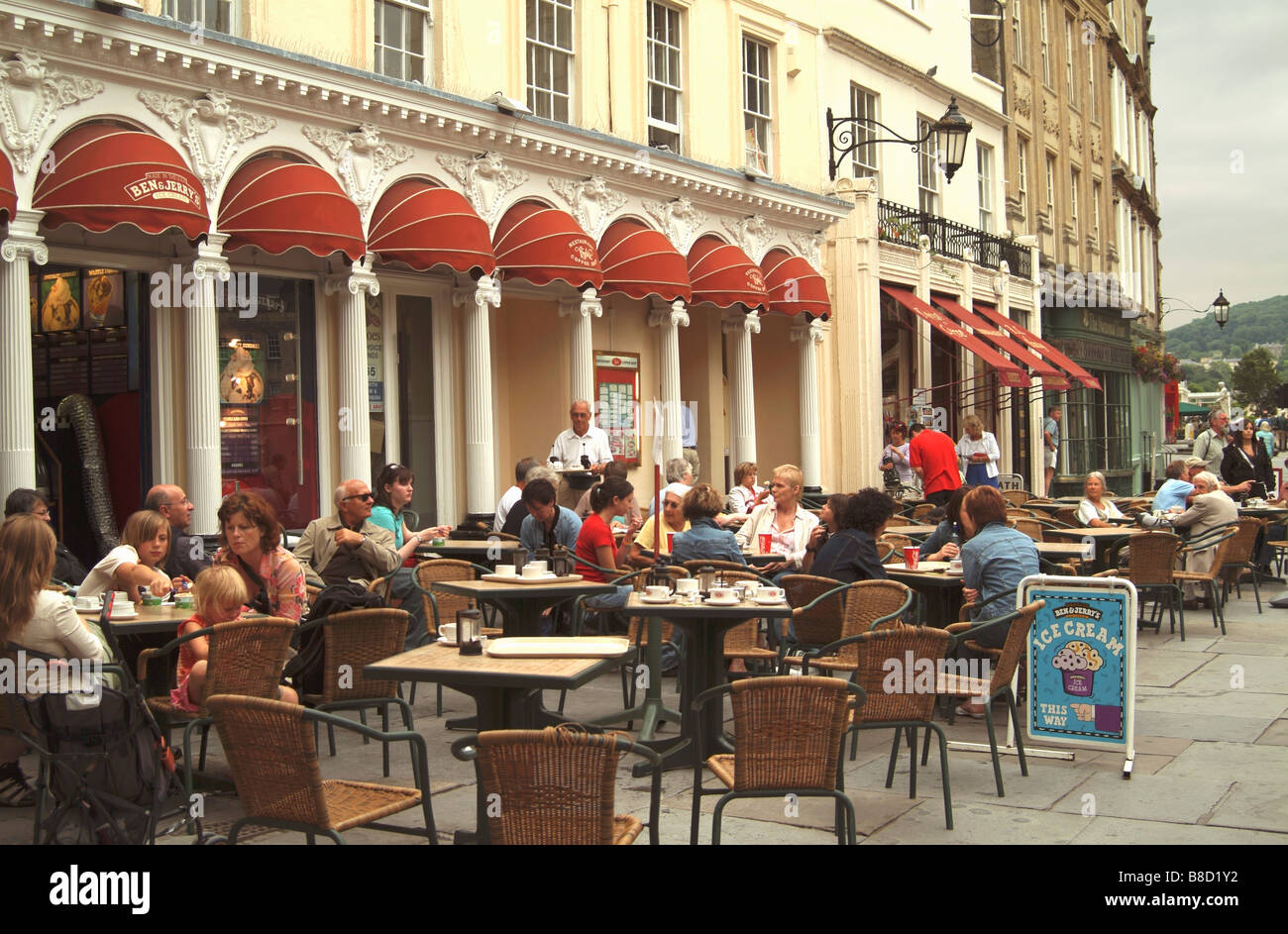 Outdoor Cafe, Bath, England Stock Photo Alamy