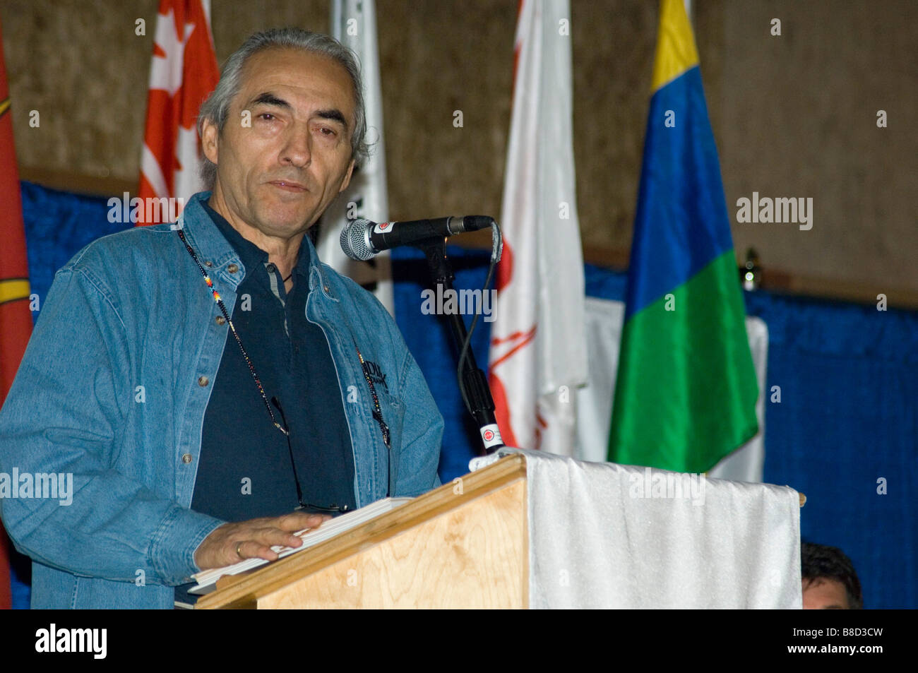 Chief Phil Fontaine, Association  First Nations, Yellowknife, NT Stock Photo