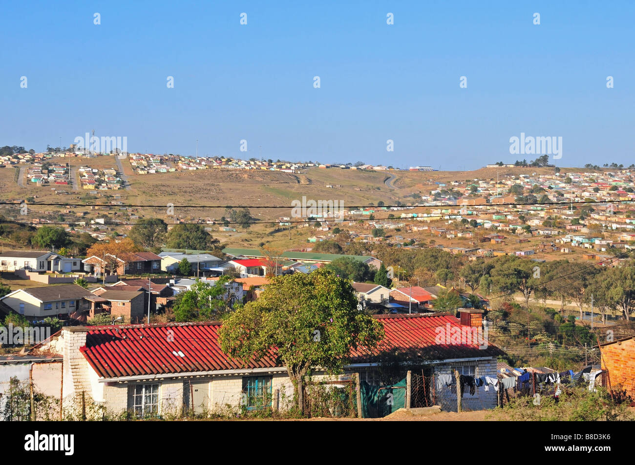 The township houses of mixed race residents, Grahamstown, Eastern Cape, South Africa Stock Photo The township houses of mixed race residents, Grahamstown, Eastern Cape, South Africa Stock Photo