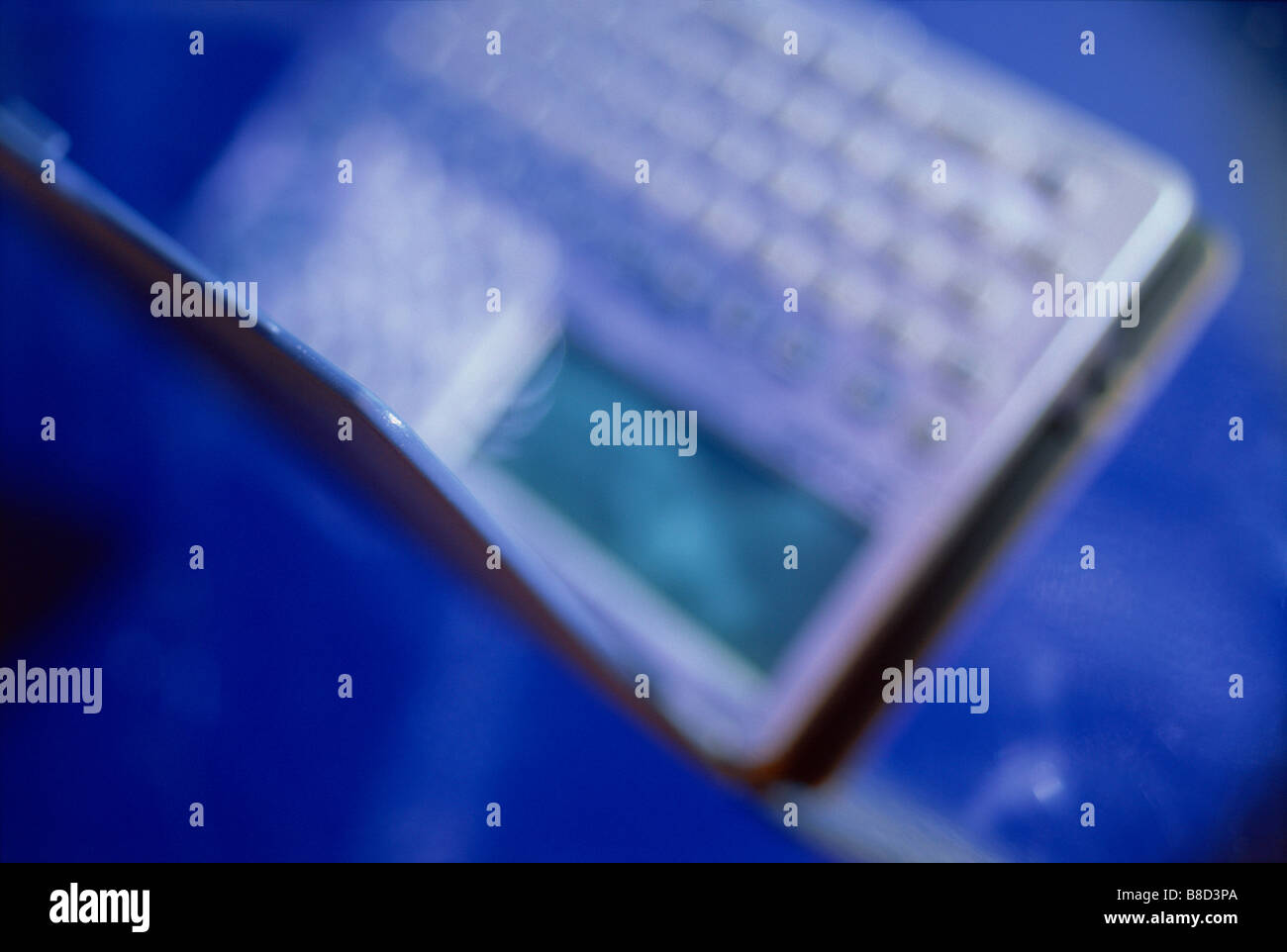 FV3253, Roman Konopka; Electronic Organizer, Blue Background Stock Photo