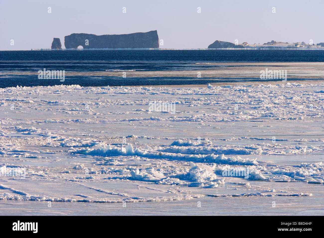 Perce Rock Ice Floe, Gaspesie Region, Quebec