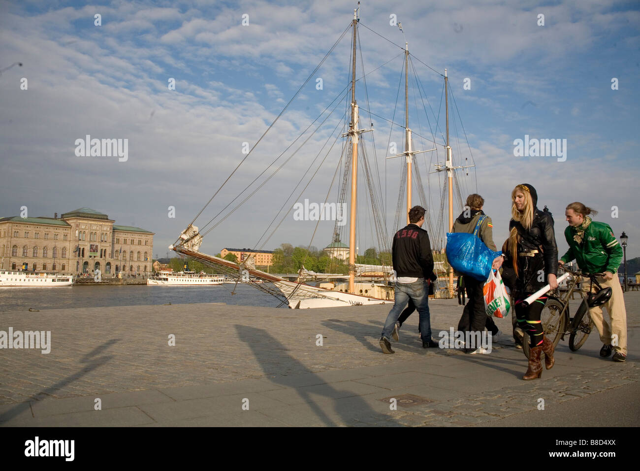 Port in Stockholm Sweden Stock Photo