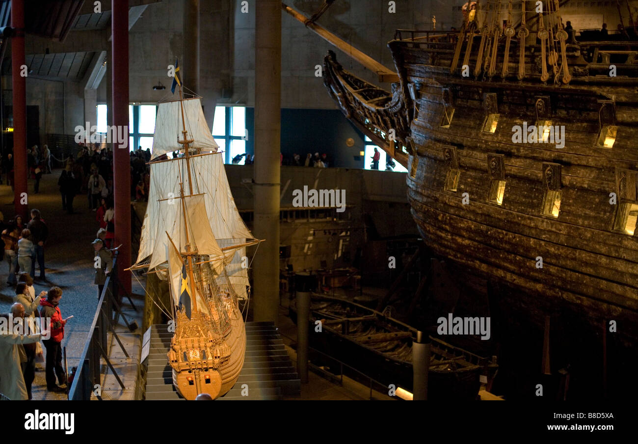 Vasa shipwreck museum in Stockholm Sweden Baltic Sea Stock Photo