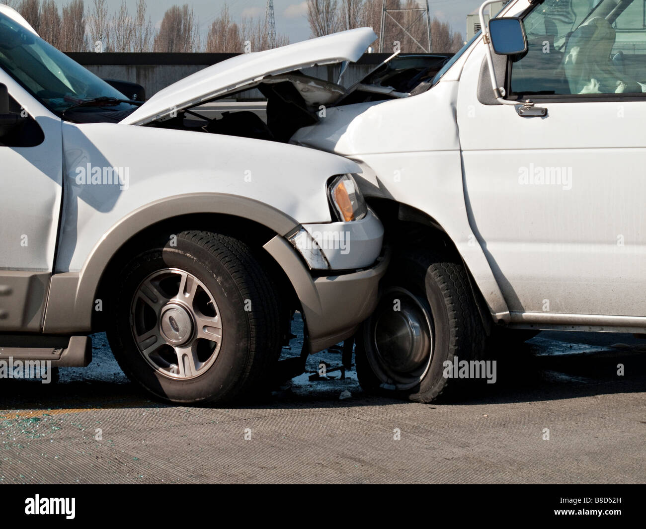 crash accident "fender bender" van automobile collision Stock Photo Alamy