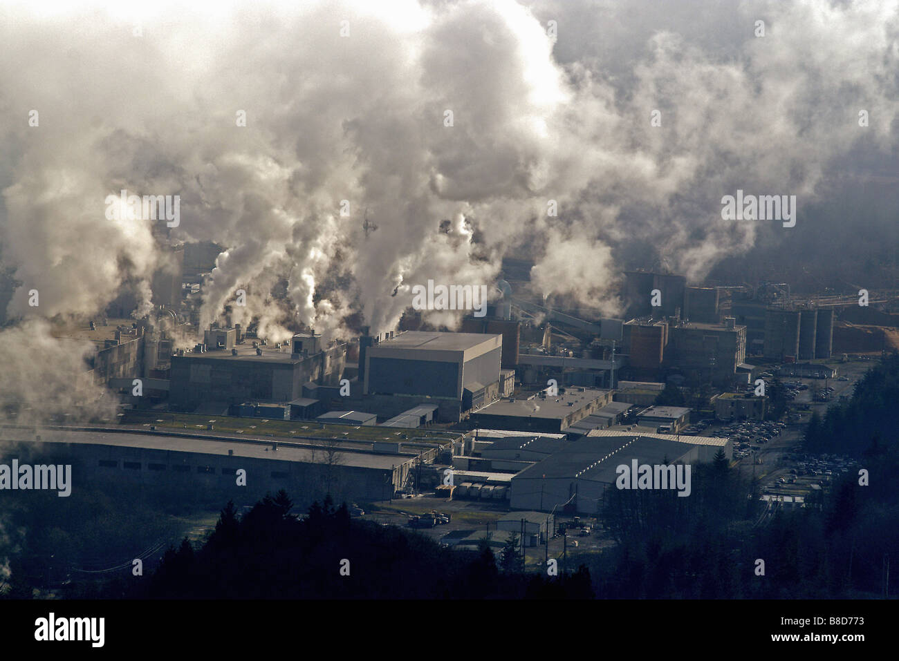 Wauna Paper Mill, Lower Columbia River, Oregon Stock Photo Alamy