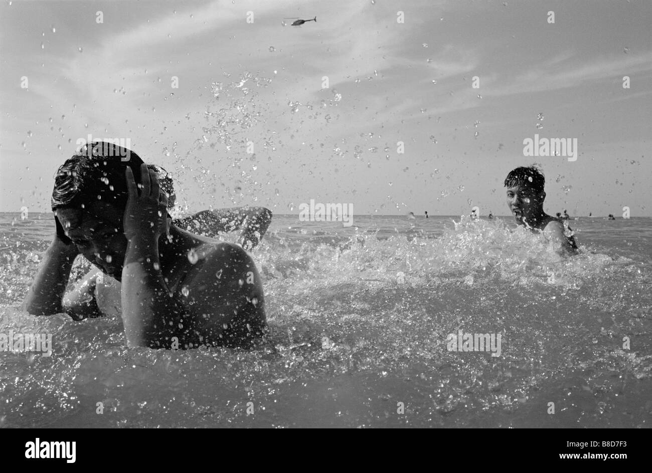 Water Fight, Grand Beach Provincial Park, Manitoba Stock Photo - Alamy