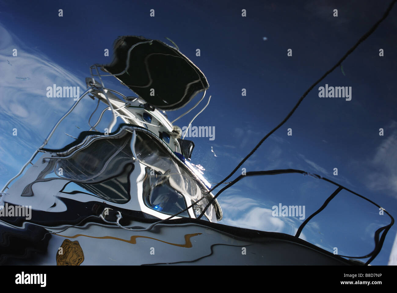 Police Water Reflection Police Boat, reflected Stock Photo - Alamy
