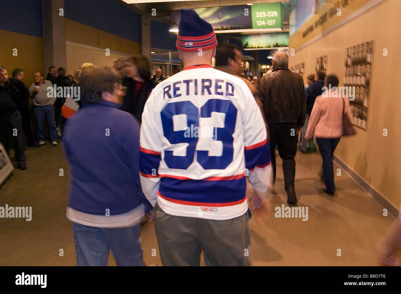 Hockey Fan, MTS Center, Winnipeg, Manitoba Stock Photo