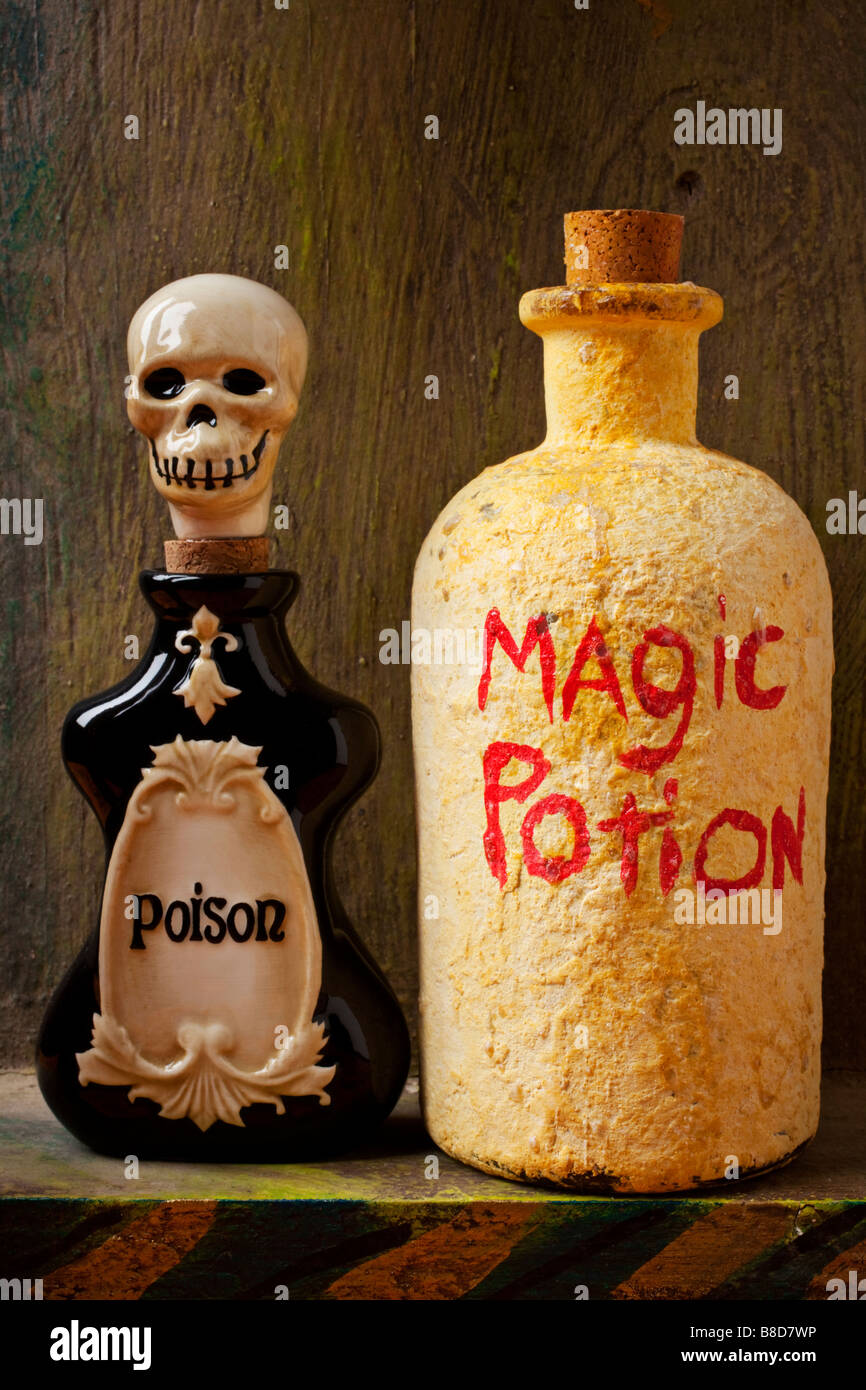 Bottle of poison bottle of magic potion Stock Photo Alamy