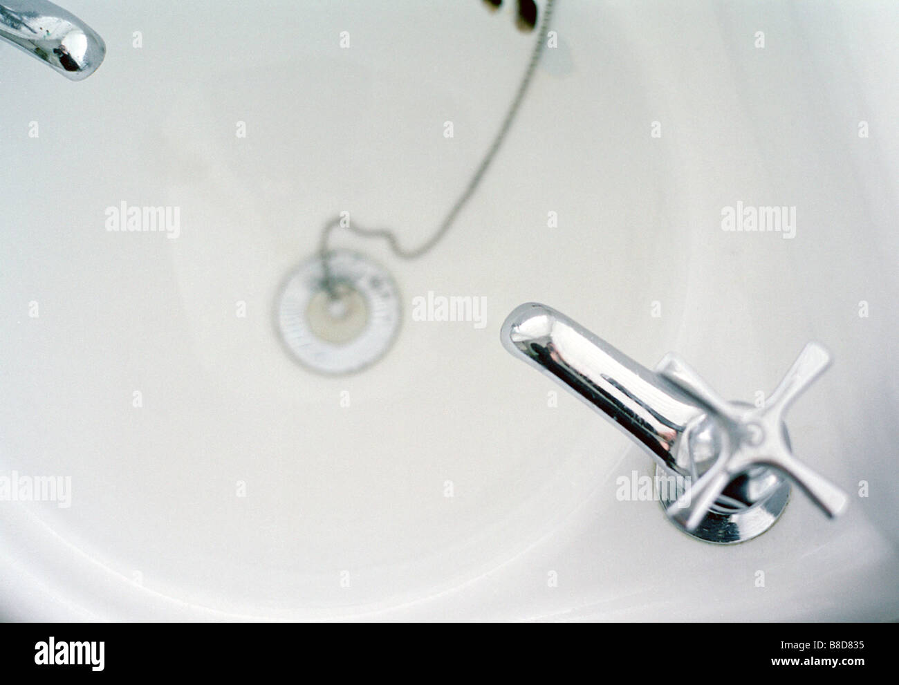 Old Fashioned Water Faucet  Sink Stock Photo