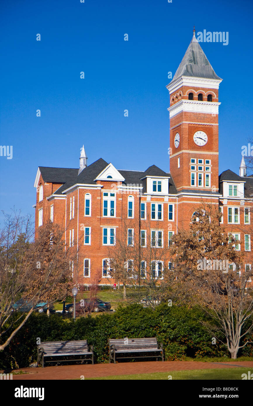 Tillman Hall and clock tower at Clemson University South Carolina Stock Photo
