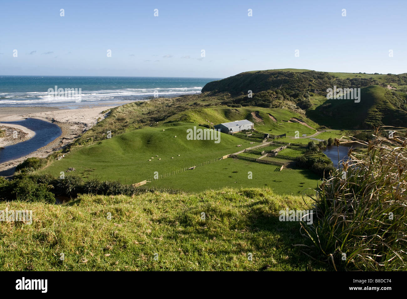 A wool shed located on the West Coast of South Island, New Zealand