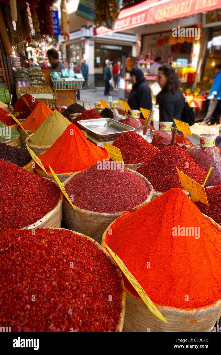 the Spice Bazaar, Istanbul, Turkey. (NR) Stock Photo