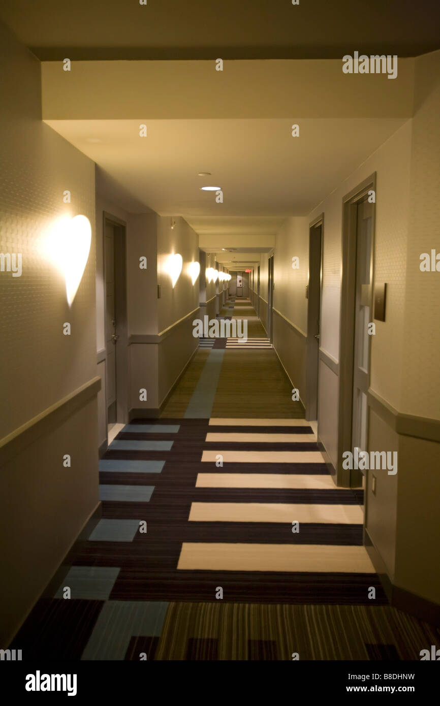 Detroit Michigan A corridor in the hotel at the Greektown Casino Stock Photo