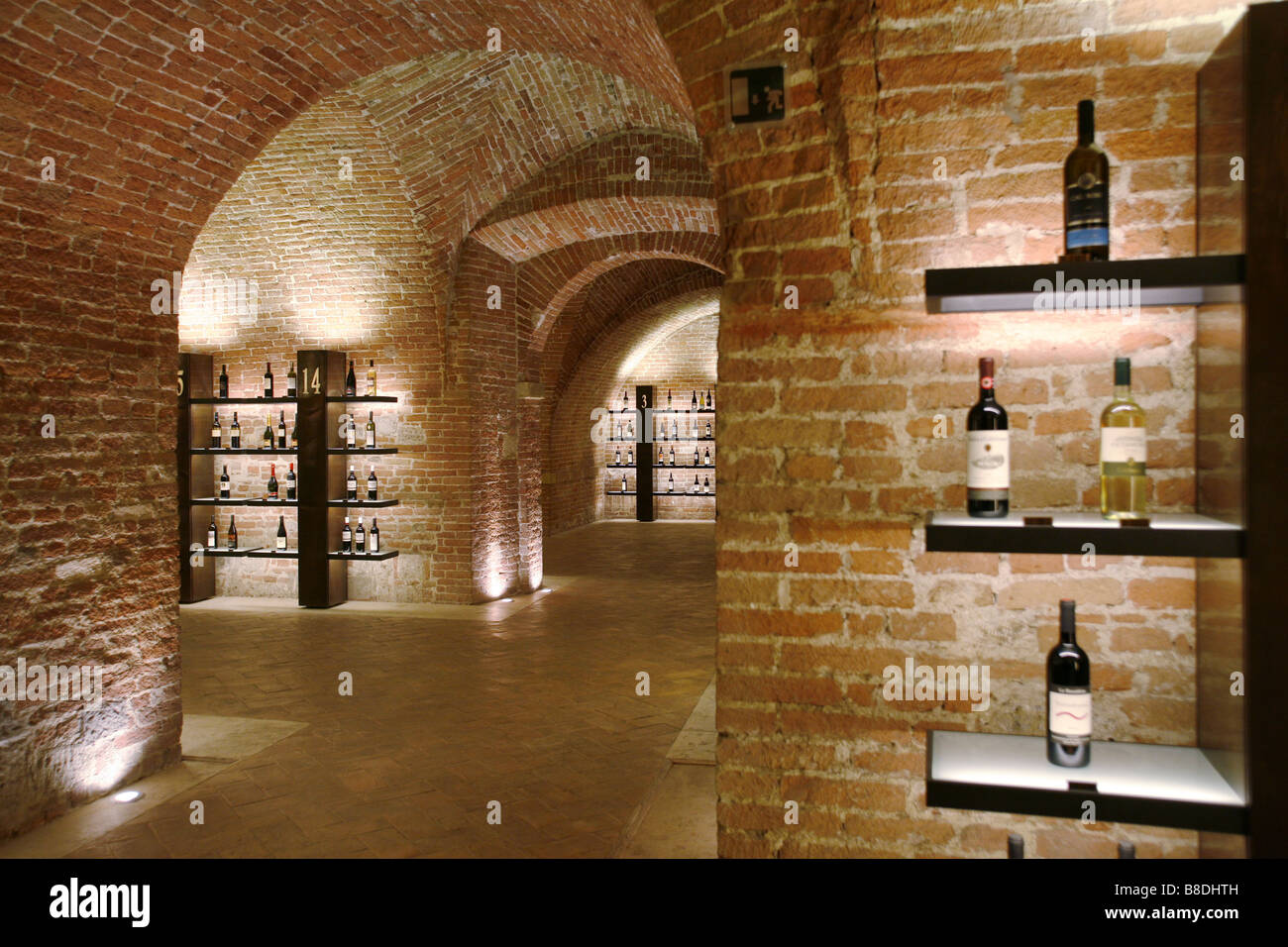 Enoteca Italiana Winecellar, Siena, Tuscany, Italy Stock Photo