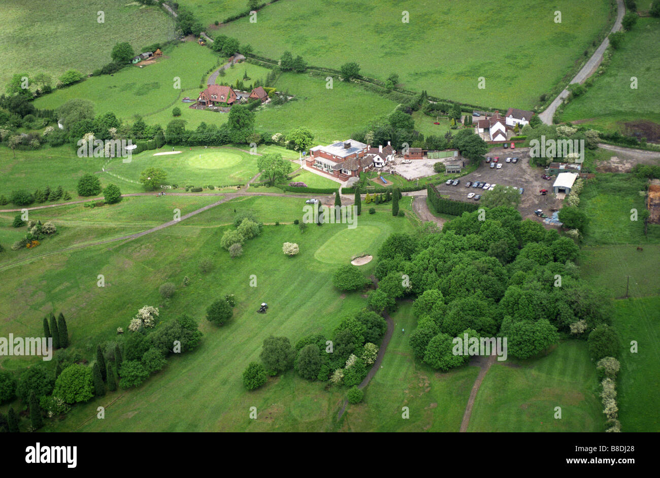 Aerial view of Penn Golf Club on Penn Common Wolverhampton England Uk