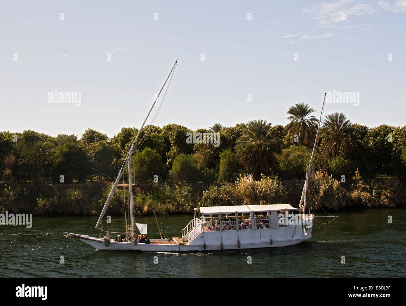 Cruise ship crossing River Nile in Egypt Stock Photo - Alamy