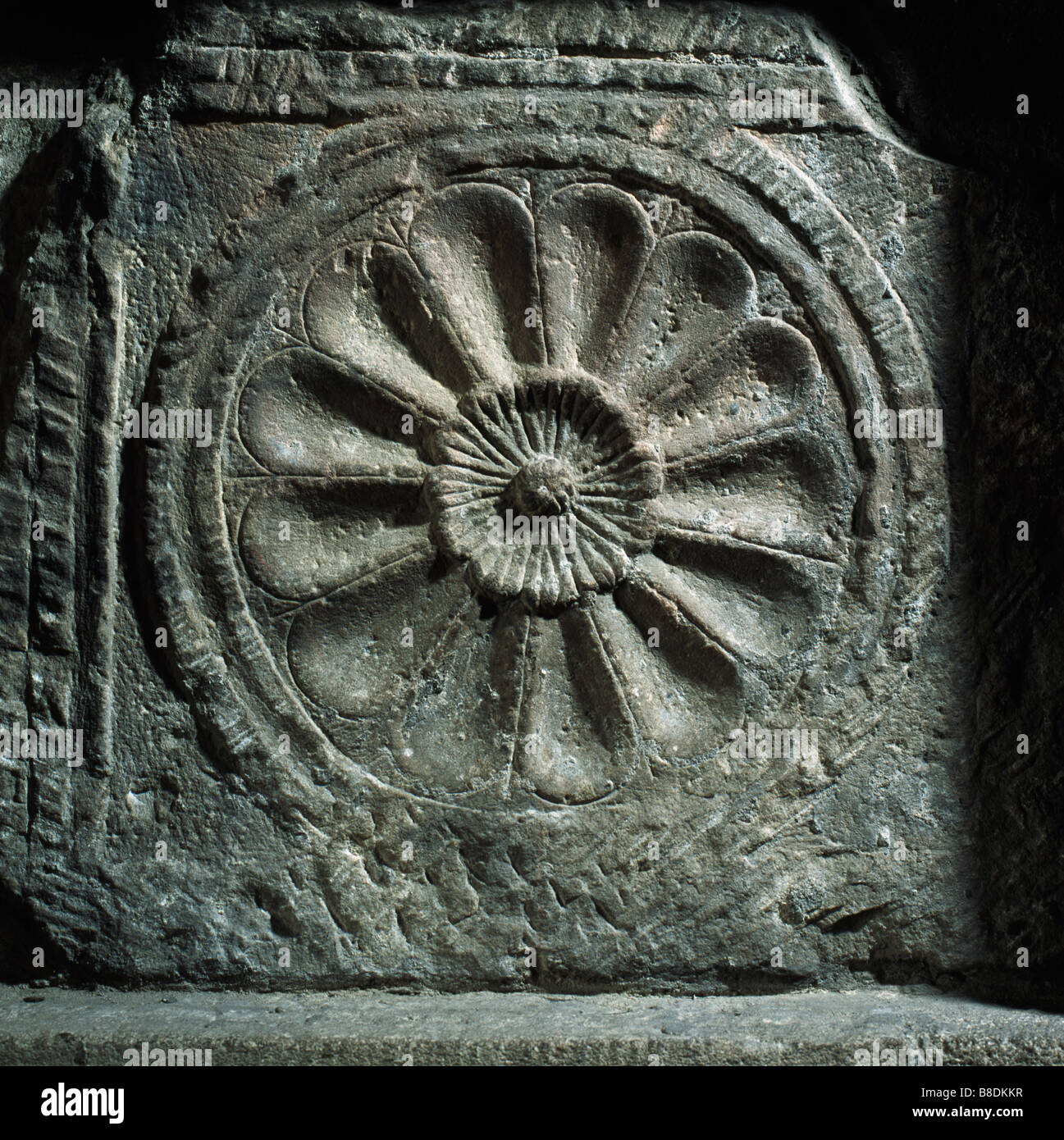 Hexham Abbey Saxon Rosette Stock Photo