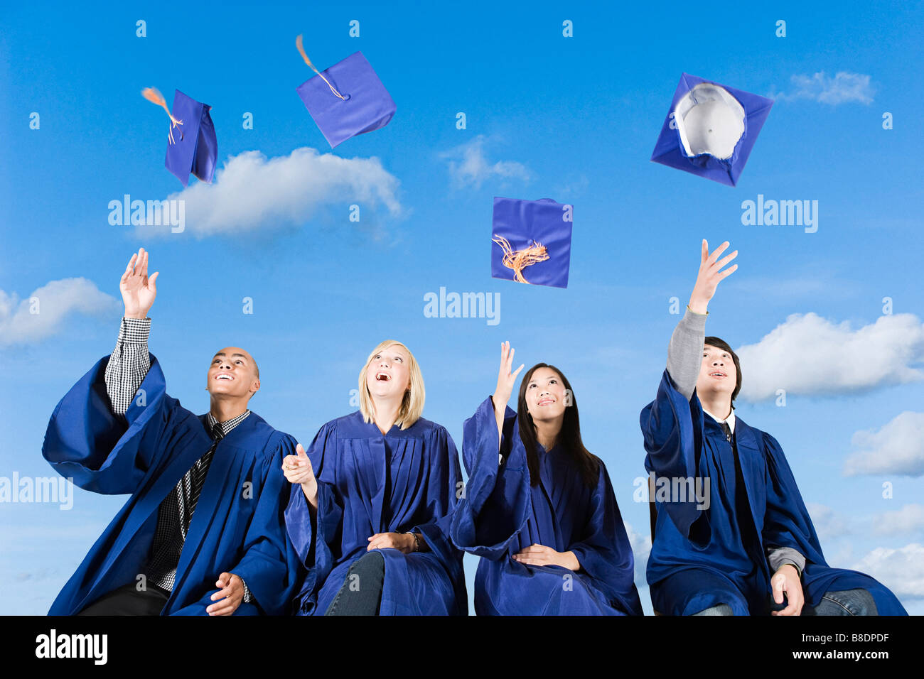 Graduating high school students Stock Photo Alamy