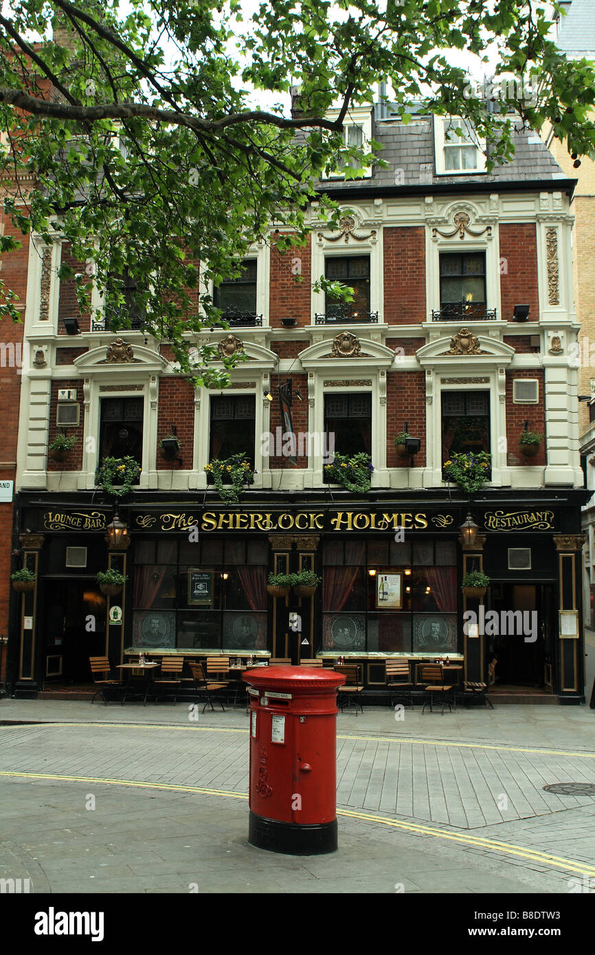 The Sherlock Holmes Pub in London Stock Photo