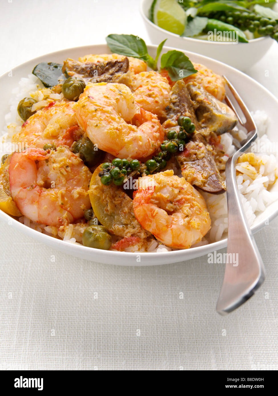 Thai red prawn curry Stock Photo - Alamy
