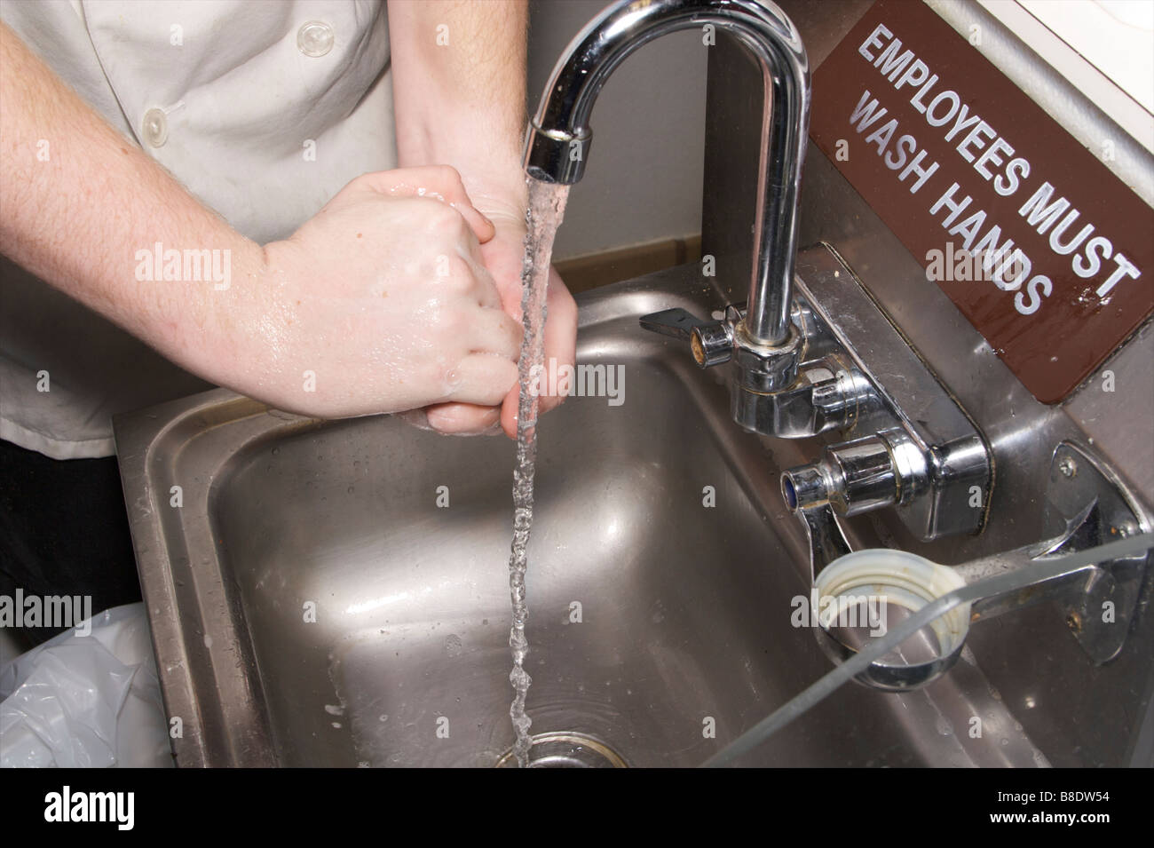 Employee Washing Hands