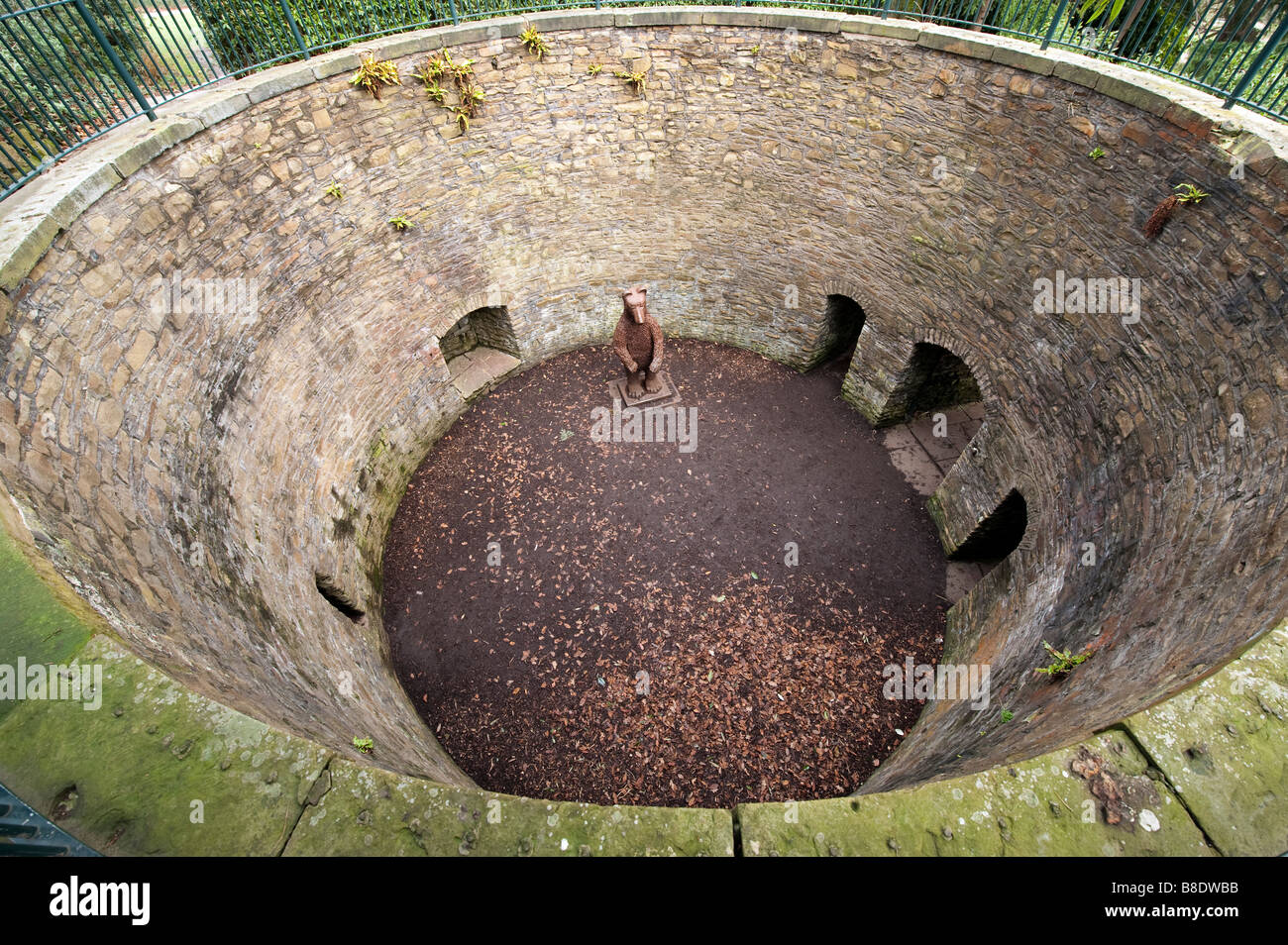 Bear pit in The 'Botanical Gardens 'in Sheffield in England 'Great Britain' Stock Photo