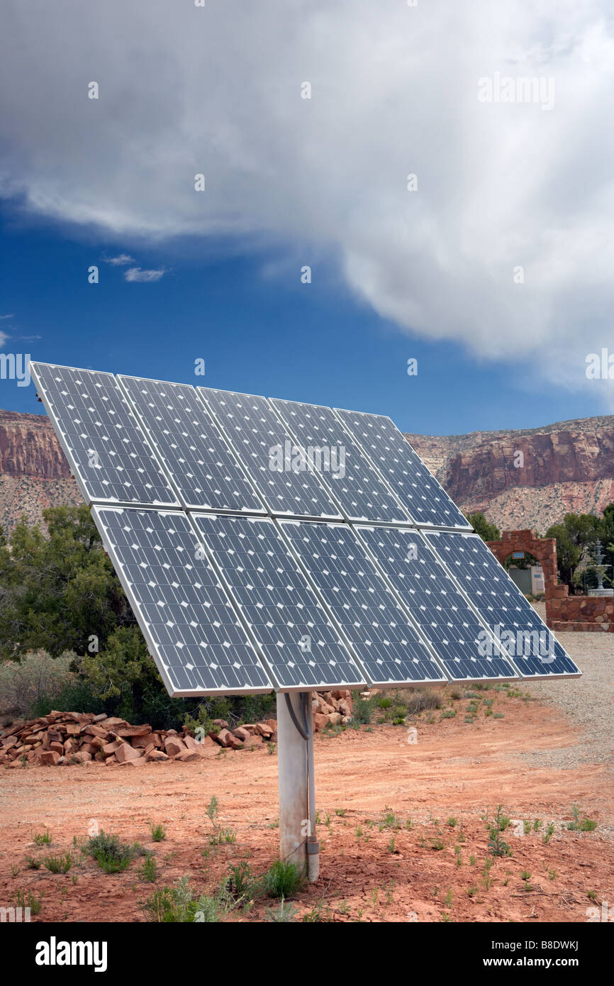 Domestic Solar Energy Panel in a Desert Environment Stock Photo Alamy