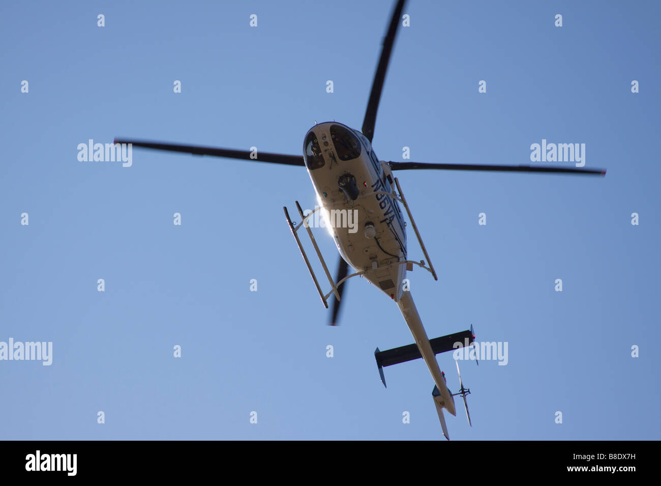A police helicopter in flight Stock Photo Alamy