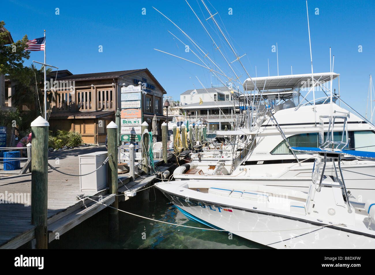 Charter boats at the Historic Seaport Boardwalk at the end of Front
