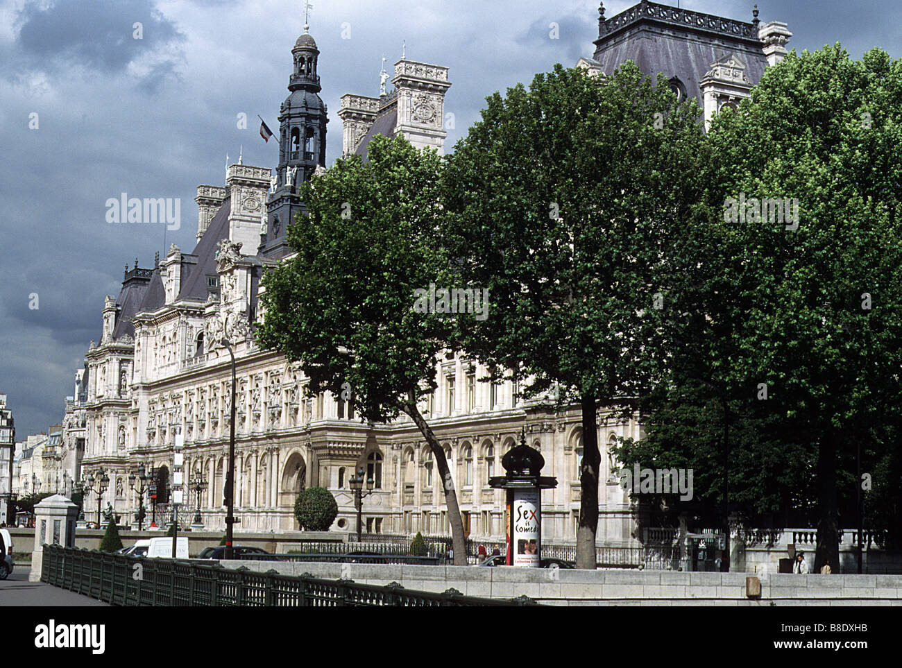 Paris, Hôtel de Ville, City Hall, main elevation from the south-west ...