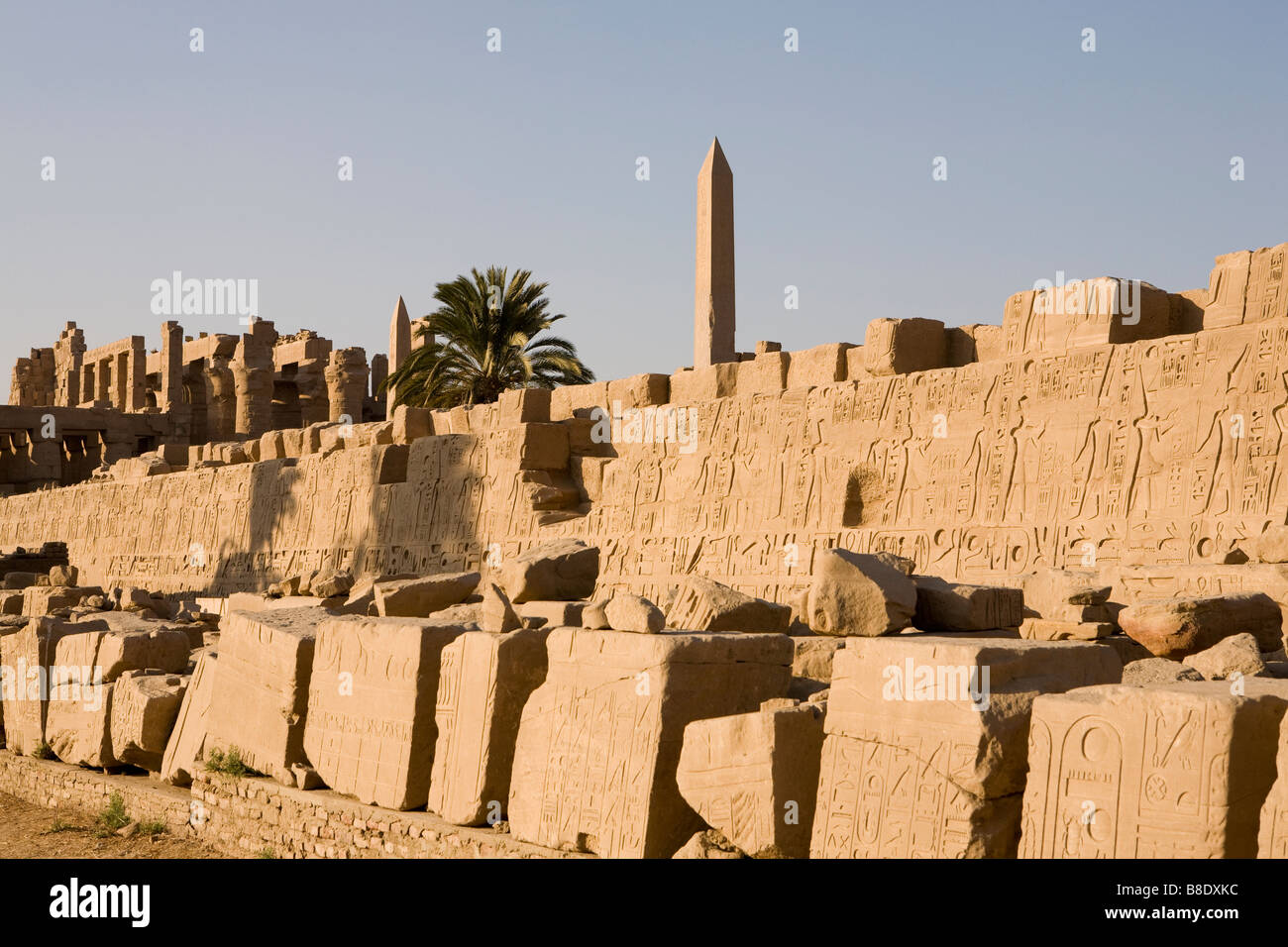 View at Karnak Temple Luxor Egypt Stock Photo