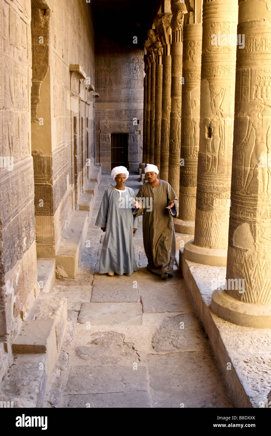 Guards in colonnade at Philae Temple, Aswan, Egypt Stock Photo Alamy
