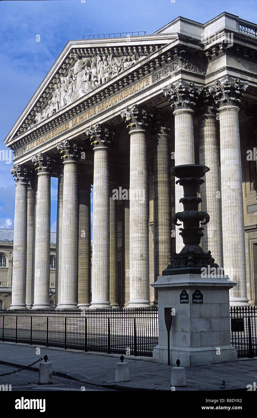 Paris, The Pantheon, oblique view of the West elevation Stock Photo
