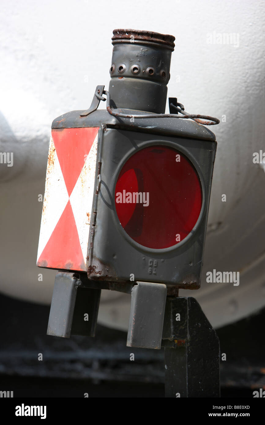 Railway Signal lantern Stock Photo
