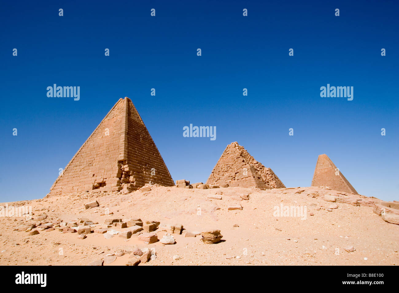 pyramids of karima sudan Stock Photo