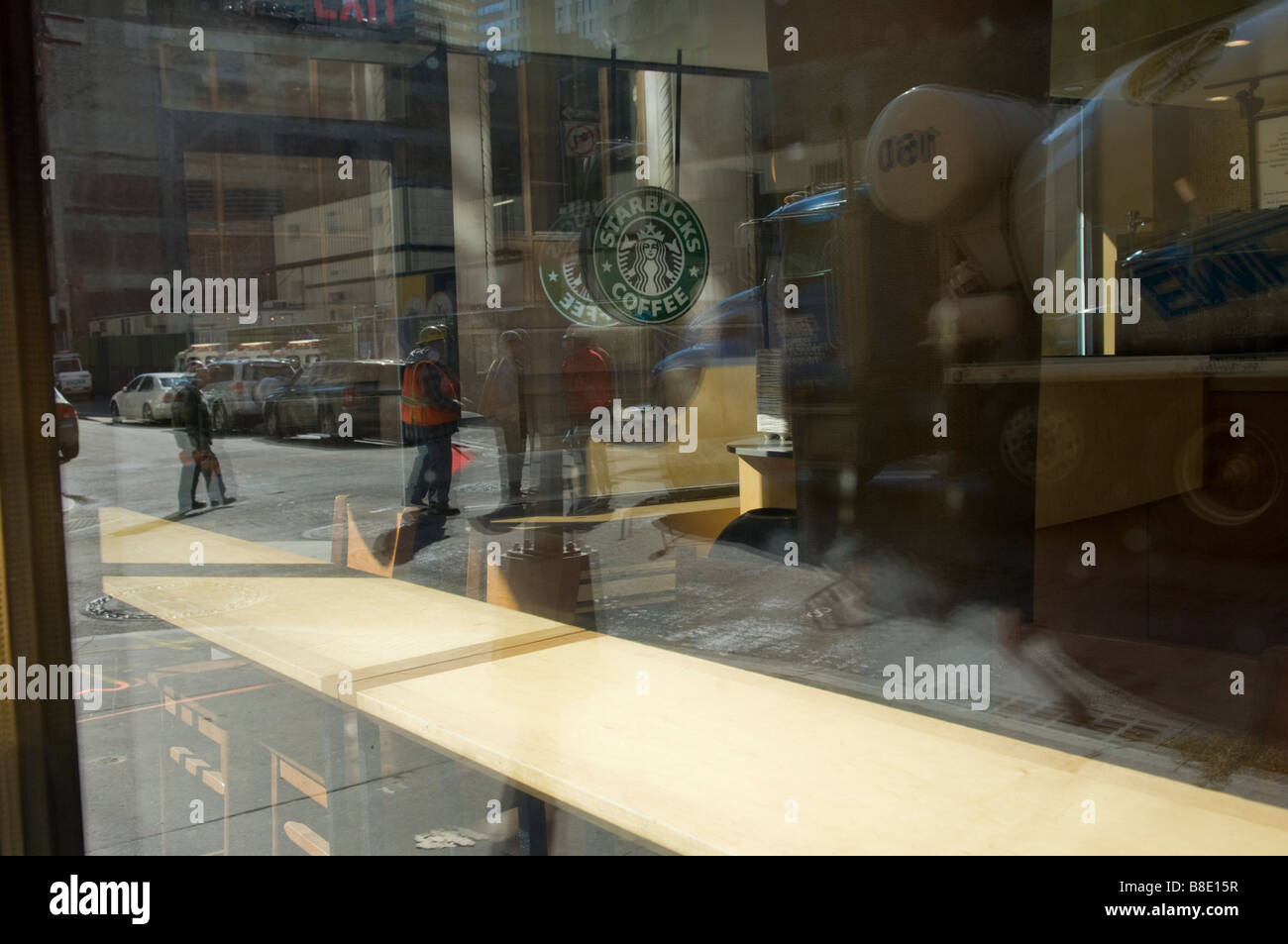 A Starbucks coffee shop seen in Lower Manhattan on Thursday February 19 12009 Frances M Roberts Stock Photo