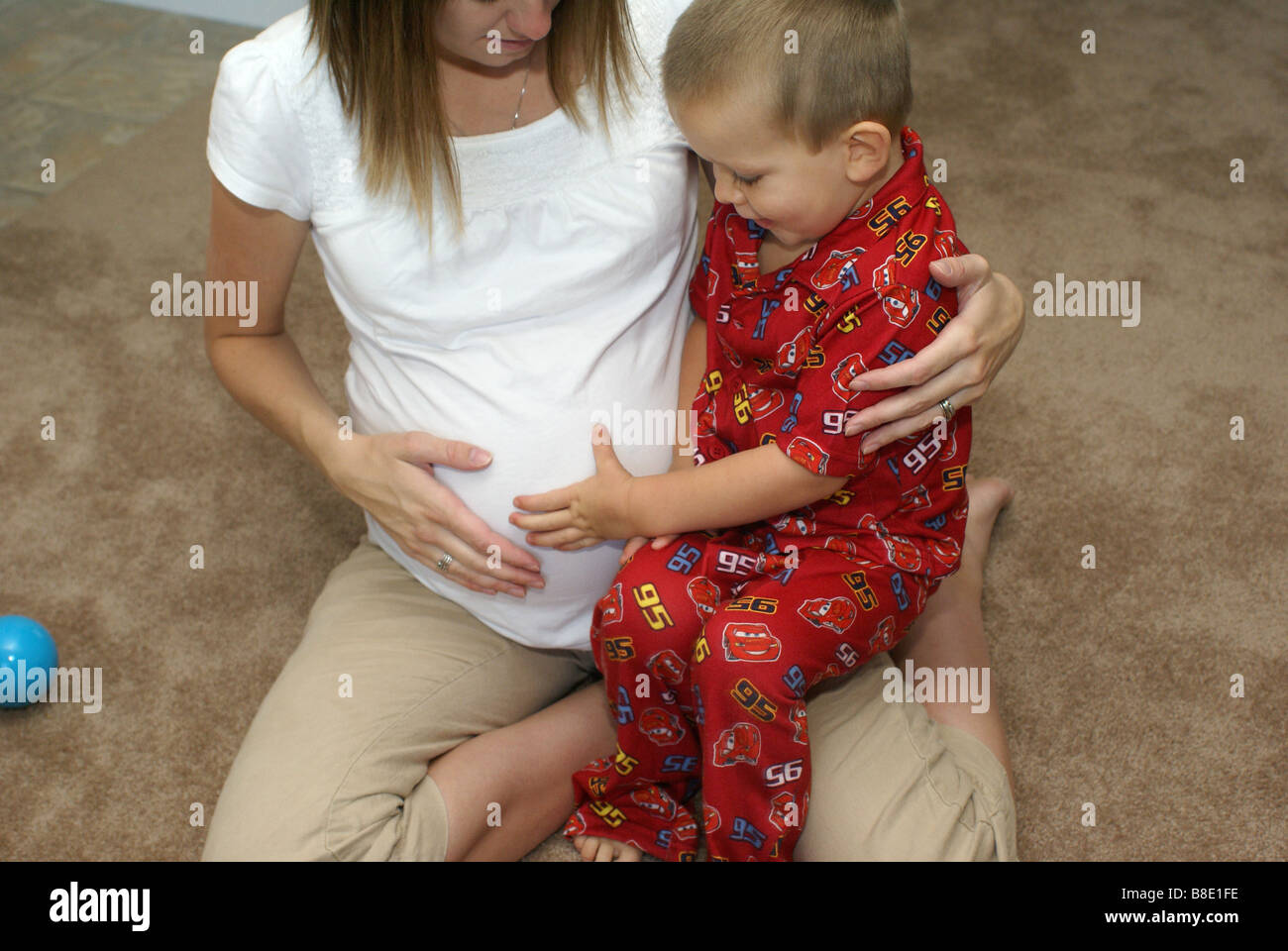 Feeling Pregnant Belly Stock Photo - Alamy