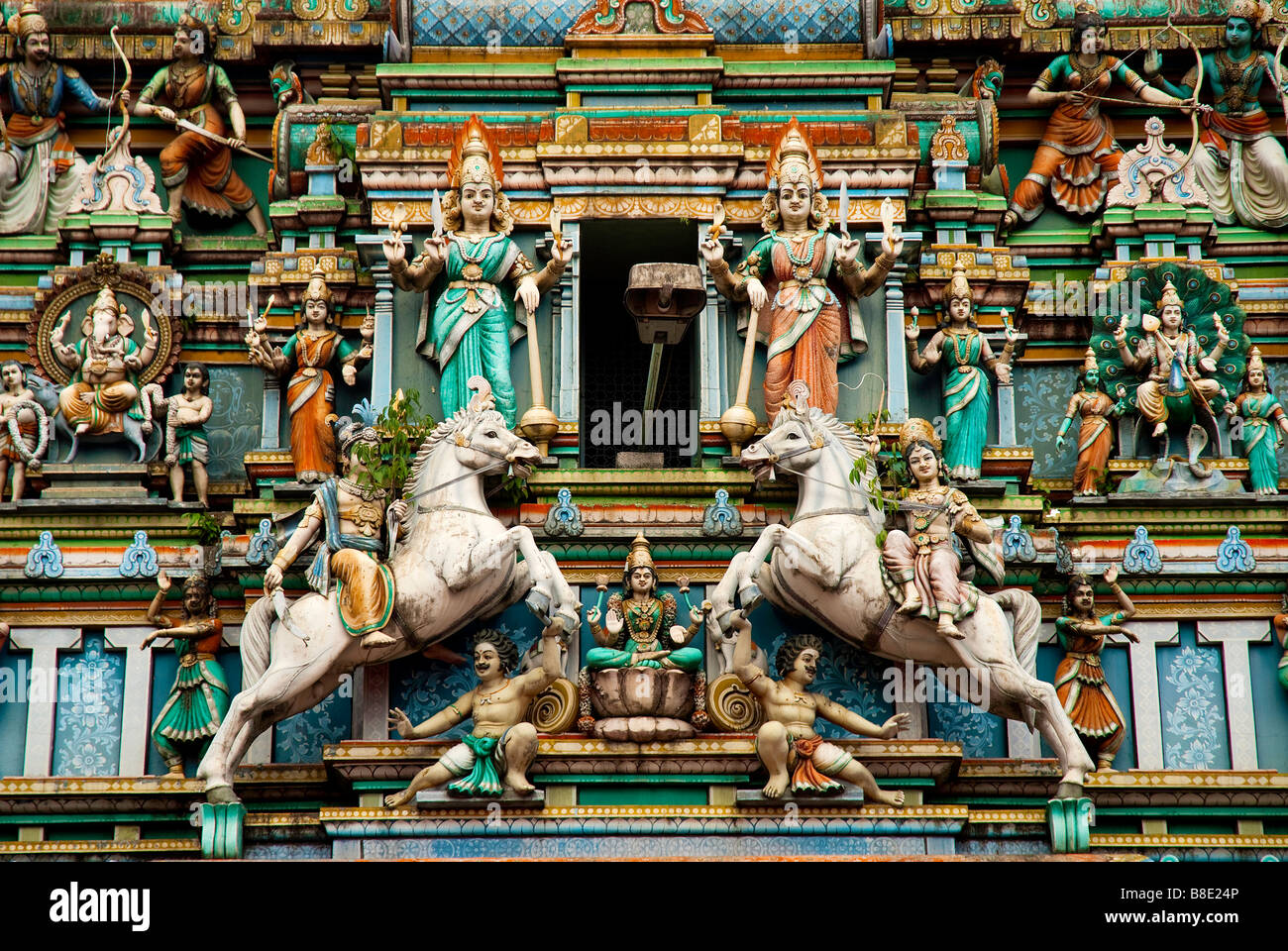 Hindu temple indian gods kuala lumpur malaysia art Stock Photo